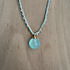 Braided Silk Blue Chalcedony Necklace / KRN G B379-20