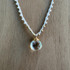 Braided Silk Crystal Quartz Necklace / KRN G B407-14
