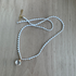 Braided Silk Crystal Quartz Necklace / KRN G B407-14