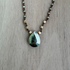 Knotted Silk Pyrite Necklace / KRN G B98-6