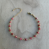 Pink Ruby Wire-Wrapped Bracelet / DJN G B9-31