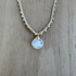 Braided Silk Moonstone Necklace / KRN G B342-13