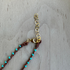 Braided Silk Turquoise Necklace / KRN G B346-9