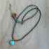 Braided Silk Turquoise Necklace / KRN G B346-9