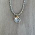 Braided Silk Crystal Quartz Necklace / KRN G B203-14