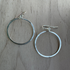 Hammered 925 Sterling Silver Hoop Earrings / DKE S B8-2