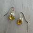 Citrine Wire Wrap Pearl Earrings / SSE G B6-15