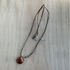 Brown Coin Pearl Braided Silk Necklace / KRN S B313-4
