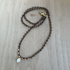 Braided Brown Silk Pearl Necklace / KRN G B320-9