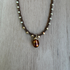 Braided Silk brown Pearl Necklace / KRN G B320-17