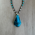 Braided Silk Chrysocolla Necklace / KRN S B295-9