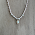Braided Beaded Silk Pink Pearl Necklace / KRN S B320-26