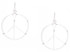 Hammered Geometric Minimalist Silver Wire Wrapped Peace Sign Earrings, Handmade / GAE S B6-4