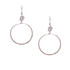 Hammered Geometric Minimalist Silver Hoop Earrings, Handmade / GAE S B13-3
