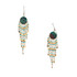 Handmade Beaded Boho Tribal Turquoise Chrysocolla Bamboo Earrings / HNE B13-1