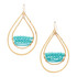 Hammered Boho, Bohemian, Geometric Minimalist Gold Bohemian Earrings / GAE G B52-1