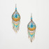 Handmade Boho Beaded  Silk Thread Bohemian Mermaid Earrings / MRE B9-4BRZ