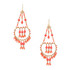 Handmade Bohemian Beaded Gold Plated Chandelier Earrings / CAE G B15-2