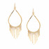 Hammered Geometric Minimalist Fringe Drop Earrings / GAE G B34-2