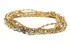 Dainty Boho Crochet Czech Seed Bead Silk Thread Necklace / Wrap Bracelet in Clear Gold / GS102-27