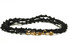Dainty Boho Crochet Czech Seed Bead Silk Thread Necklace / Wrap Bracelet in Black / GG102-1