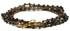Dainty Boho Crochet Czech Seed Bead Silk Thread Necklace / Wrap Bracelet in Chestnut Black / GG102-4