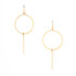 Hammered Gold Gypsy Boho Earrings, Handmade / GAE G B11-3