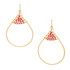 Hammered Geometric Minimalist Bohemian Gold Plated Earrings, Handmade / GAE G B497-D127