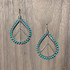 Handmade, Hammered Teardrop Peace Sign, Silver Plated Earrings / GAE S B170-1