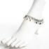 Dainty boho gypsy beach anklet with semi precious stones, Czech seed beads, bugle beads, handmade / ETA B20-M8