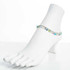 Dainty boho gypsy beach anklet with semi precious stones, Czech seed beads, bugle beads, handmade / ETA B23-M1