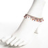 Dainty boho gypsy beach anklet with semi precious stones, Czech seed beads, bugle beads, handmade / ETA B20-M10