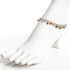 Dainty boho gypsy beach anklet with semi precious stones, Czech seed beads, bugle beads, handmade / ETA B15-M5