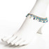 Dainty boho gypsy beach anklet with semi precious stones, Czech seed beads, bugle beads, handmade / ETA B20-M7