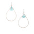 Handmade Hammered Geometric Minimalist Silver Plated Earrings / GAE S B497-D9