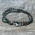 Braided Crochet Seed Bead Bohemian Necklace / Wrap Bracelet in Chestnut / GS112-155