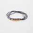Braided Crochet Seed Bead Bohemian Necklace / Wrap Bracelet in Navy Blue / GG112-45