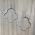 Handmade Hammered Geometric Minimalist Silver Plated Earrings / GAE S B347-2
