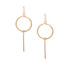Hammered Boho Geometric Minimalist Gold Double Tear Drop Earrings / GAE G B11-1