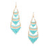 Handmade Bohemian Beaded Gold Plated Chandelier Earrings / CLE G B45-1