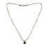 Bohemian Cord Thread Necklace with with Onyx Gemstone / KRN S B13-1