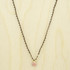 Bohemian Gold Filled Braided Silk Thread Necklace with Rhodochrosite / KRN G B200-30