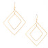Hammered Boho, Bohemian, Geometric Minimalist Gold Bohemian Earrings / GAE G B551-2