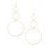 Hammered Geometric Minimalist Bohemian Gold Plated Earrings / GAE G B577-2