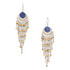 Handmade Beaded Boho Tribal Lapis Lazuli Earrings / HNE B12-3