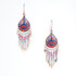 Handmade Boho Beaded  Silk Thread  Bohemian Mermaid Earrings  / MRE B7-7BRZ