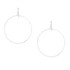 Hammered  Boho, Bohemian, Geometric Minimalist Silver Hoop Earrings / GAE S B8-6