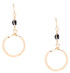 Hammered Geometric Minimalist Gold Hoop Drop Earrings, Handmade / GAE G B112-14