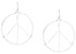 Hammered Geometric Minimalist Silver Wire Wrapped Peace Sign Earrings, Handmade / GAE S B6-3
