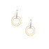Hammered  Boho, Geometric Gold Plated Bohemian Earrings / GAE G B75-5
